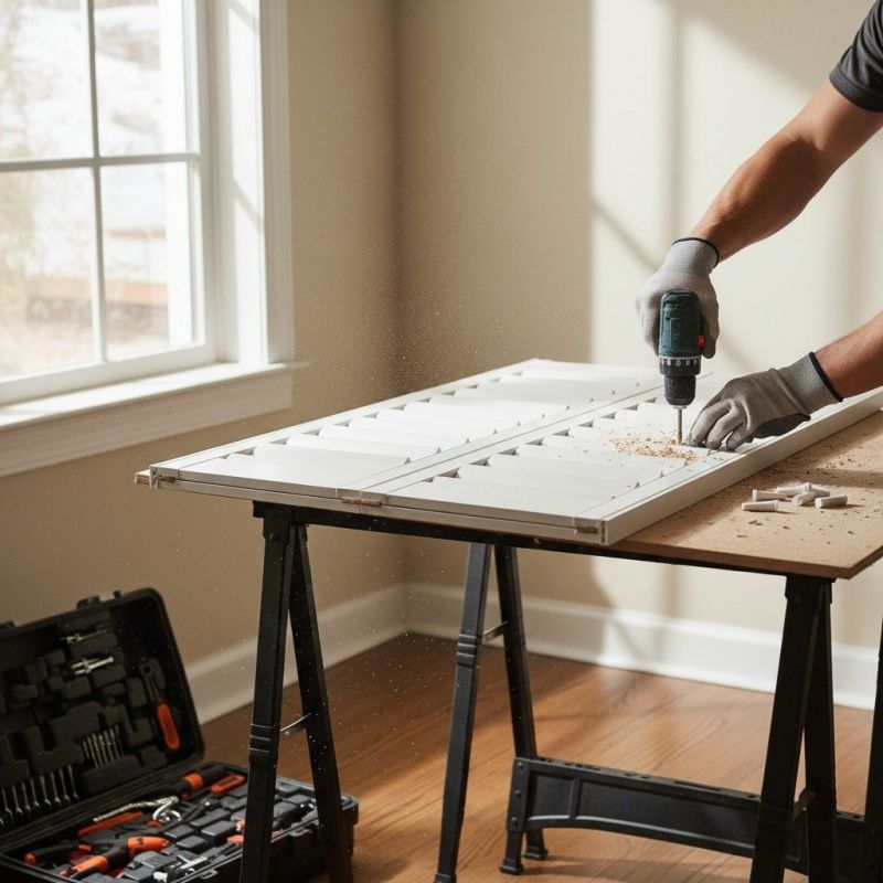 Wood Shutter Installation