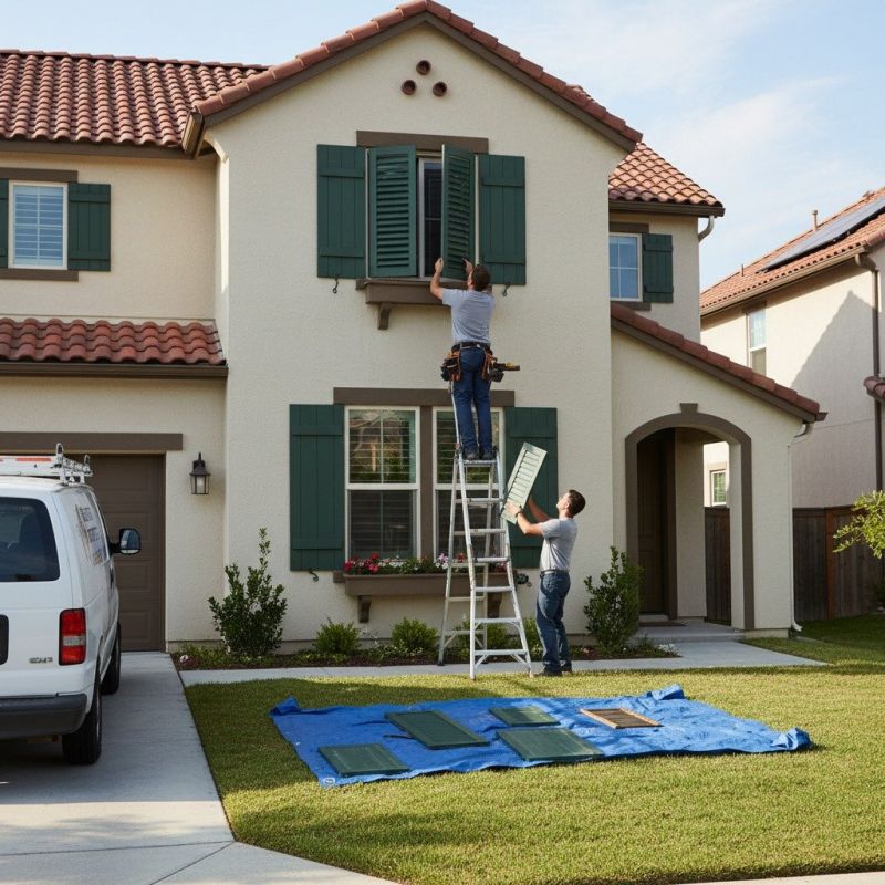 Local Wood Shutter Installation pros at work